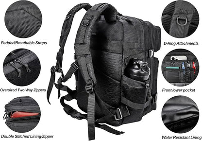 LHI Military Tactical Backpack for Men and Women 45L Army 3 Days Assault Pack - Image 5