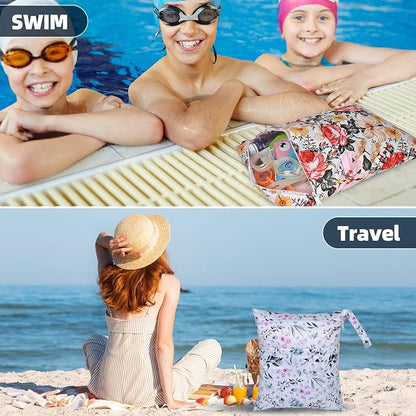 2 Pcs Wet Dry Bags for Baby Cloth Diapers, Washable Travel Bags, Gym Bag for - Image 7