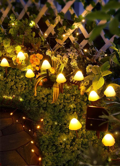 Solar Mushroom Garden Lights for Outside, 20 LED 32.8FT Solar Pathway Lights - Image 7