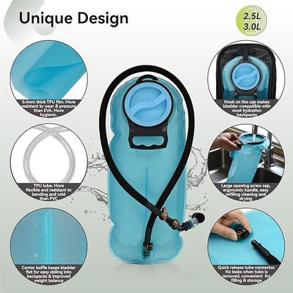 MARCHWAY 2L/2.5L/3L TPU Hydration Bladder, Ultra Durable Water Reservoir Bag - Image 3