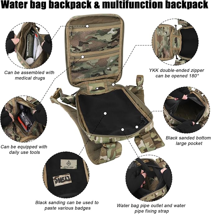 PETAC GEAR Tactical Molle Hydration Pack - Image 5