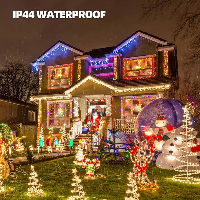 Warm White Christmas Lights, 2 Pack Total 40FT 200 Count Incandescent Christmas - Image 6