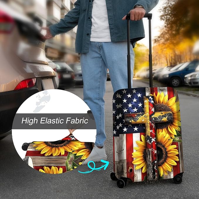 Luggage Cover Protector for 26-28 Inch Suitcases, TSA Approved Elastic Travel - Image 4