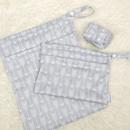 ALVABABY 3pcs Baby Cloth Diaper Wet/Dry Bags|Waterproof Reusable - Image 8
