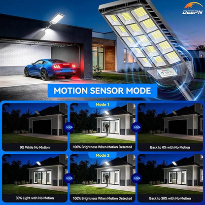 Deepn Solar Lights Outdoor Waterproof, Solar Street Lights Outdoor, 6500K LED - Image 5
