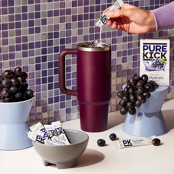 PURE KICK Hydration Singles to Go Drink Mix, Concord Grape, Includes 12 Boxes - Image 5
