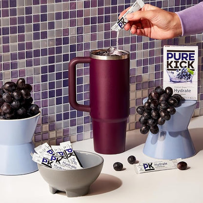 PURE KICK Hydration Singles to Go Drink Mix, Concord Grape, Includes 12 Boxes - Image 5