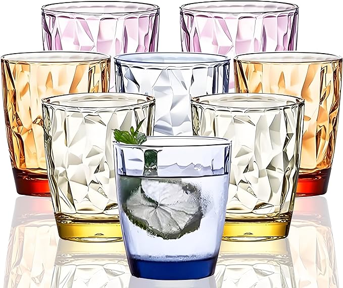 10 Oz Unbreakable Tritan Drinking Glasses Shatterproof Acrylic Glasses by VEILEDGEM