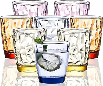 10 Oz Unbreakable Tritan Drinking Glasses Shatterproof Acrylic Glasses by VEILEDGEM