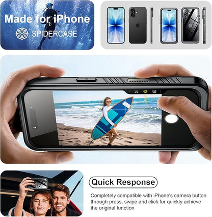 SPIDERCASE for iPhone 17 Case Waterproof, Built-in Lens & Screen Protector - Image 7