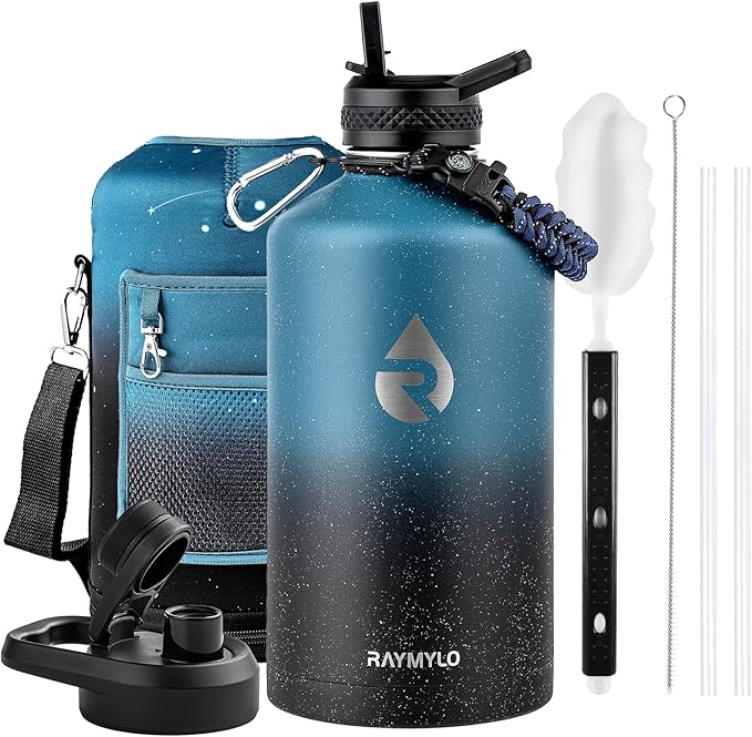 RAYMYLO 128oz Insulated Water Bottle, Triple Wall Vacuum Stainless Steel Water by RAYMYLO