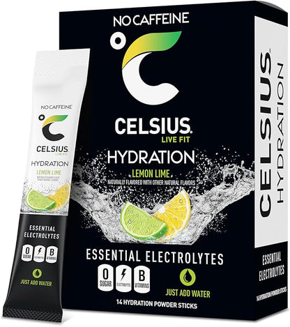 CELSIUS Hydration™ Lemon Lime, Sugar Free Electrolyte Hydration Drink Mix by CELSIUS