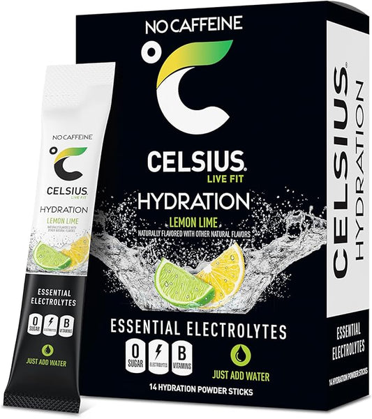 CELSIUS Hydration™ Lemon Lime, Sugar Free Electrolyte Hydration Drink Mix by CELSIUS