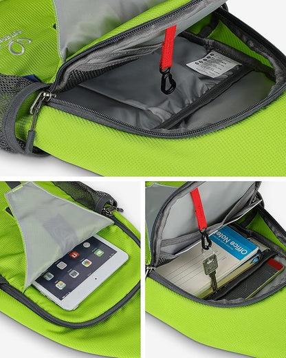WATERFLY Crossbody Sling Backpack Sling Bag Travel Hiking Chest Bag Daypack - Image 4