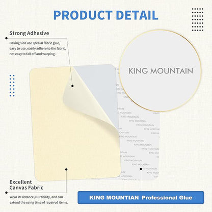KING MOUNTAIN Canvas Repair Patch 5×8 Inch 8 Pcs Self-Adhesive Waterproof - Image 3