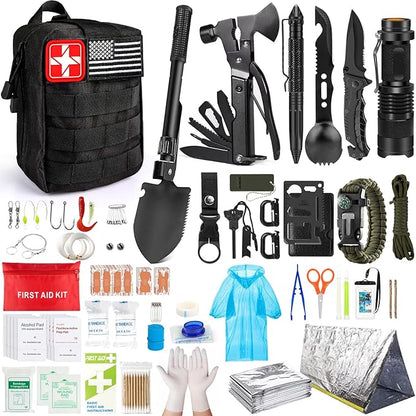 Survival Kit, Emergency Kit for Earthquake, Outdoor Adventure, Gifts for Men by ANJiME