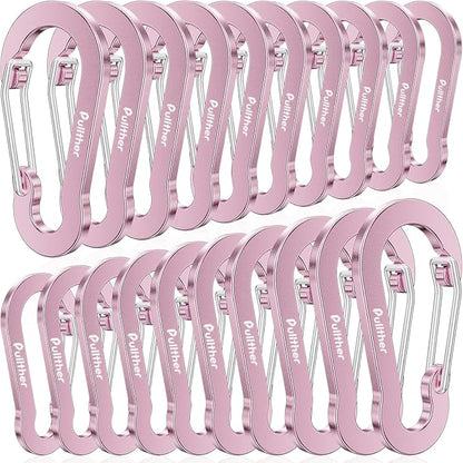 Aluminum Carabiner Clips- Set of 20, Carabiner Clip 2 inch by pulltherfishing