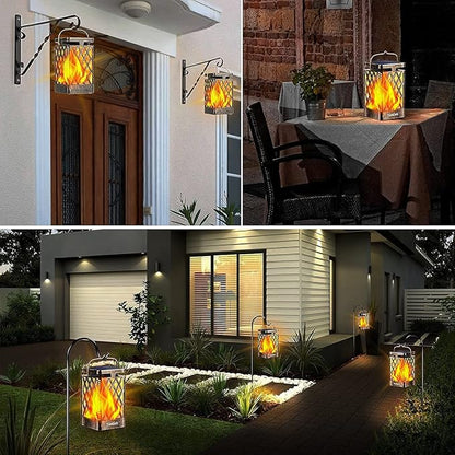 TomCare Solar Lights Outdoor Flickering Flame Solar Lantern Outdoor Hanging - Image 7