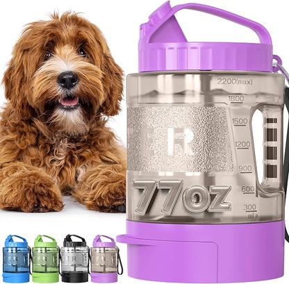 77oz Dog Travel Water Bottle, Large Portable Dog Water Bowl Dispenser, by lesotcbrand