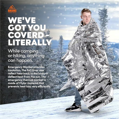 ANLOKE Emergency Blankets Mylar Thermal Blanket- of Gigantic Space Blanket 82 * - Image 5