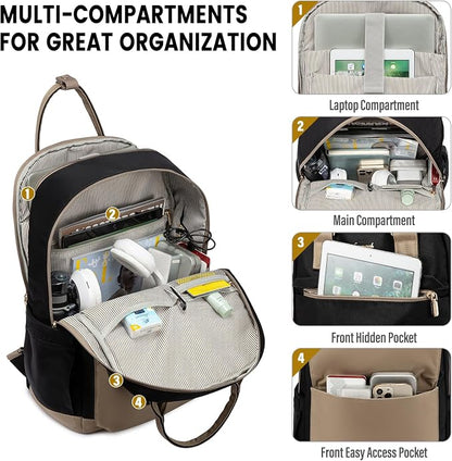 LOVEVOOK Laptop Backpack for Women, 15.6 Inch Laptop Bag - Image 2