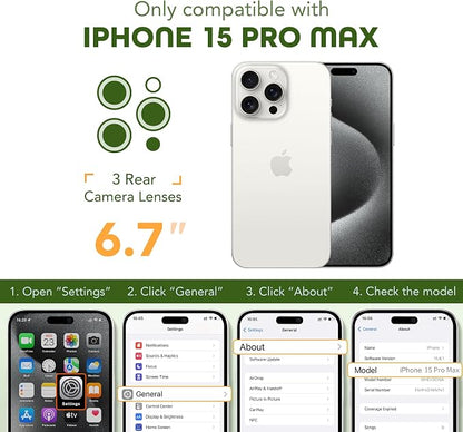 TIESZEN for iPhone 15 Pro Max Case, Compatible - Image 6