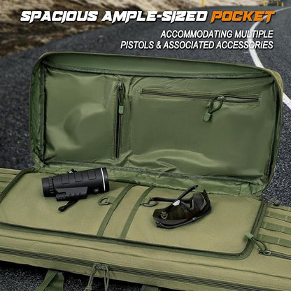 DULCE DOM 36 42 48 Inch Double Rifle Case, Tactical Soft Padded Backpack - Image 3