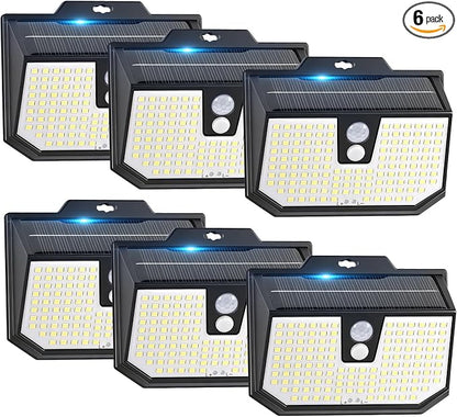 Brightever Motion Sensor Solar Lights Outdoor Waterproof, 6 Packs Super Bright by Brightever