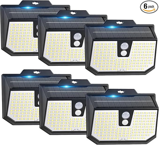 Brightever Motion Sensor Solar Lights Outdoor Waterproof, 6 Packs Super Bright by Brightever