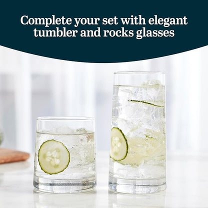 Libbey Cabos 16-Piece Rocks and Tumbler Glasses Set, Angled Glass Cups Set - Image 2