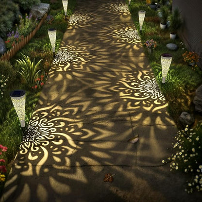 gardencave 6 Pack Solar Lights Outdoor Garden Decorative Mandala Solar Garden - Image 3
