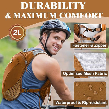 Hydration Backpack with 2L Water Bladder Bag, Lightweight and Breathable - Image 6
