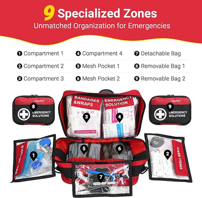 520 Piece Large First Aid Kit – Emergency Survival Kit - Image 3