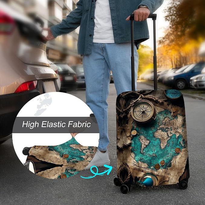 Luggage Cover Protector for 30-32 Inch Suitcases, TSA Approved Elastic Travel - Image 4