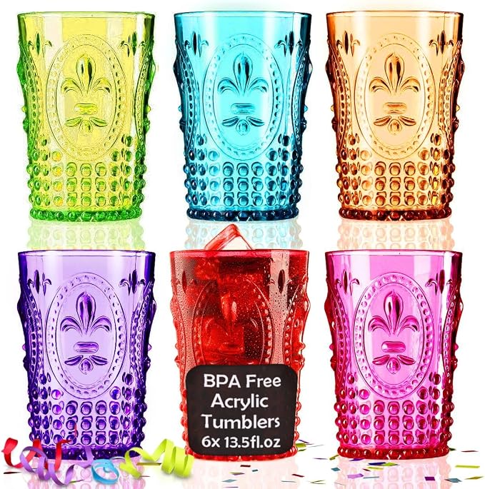Muldale Vintage Plastic Drinking Glasses Set of 6 by Muldale