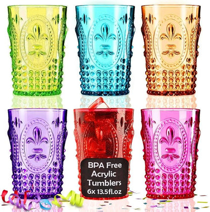 Muldale Vintage Plastic Drinking Glasses Set of 6 by Muldale