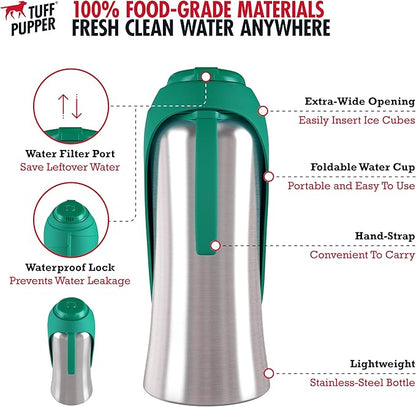 PupFlask Large Dog Water Bottle | 27 or 40 OZ Stainless Steel | Convenient Dog - Image 5
