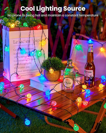 Brightown Solar String Lights Outdoor Waterproof, Solar Powered Globe Patio - Image 3