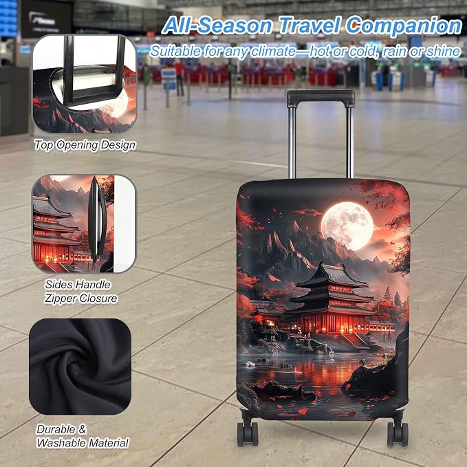 Luggage Cover Protector for 22-24 Inch Suitcases, TSA Approved Elastic Travel - Image 3