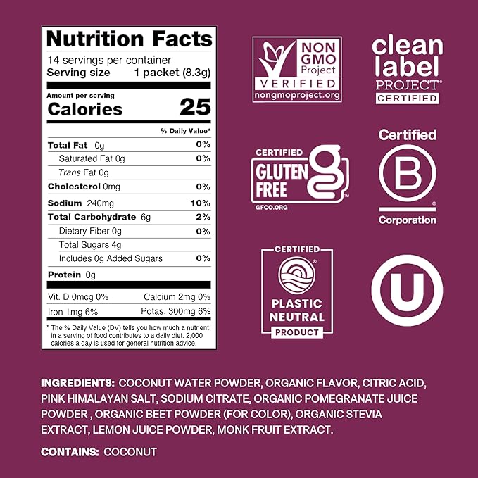Cure Hydration | Plant-Based Electrolyte Drink Mix | No Added Sugar | FSA-HSA | - Image 2
