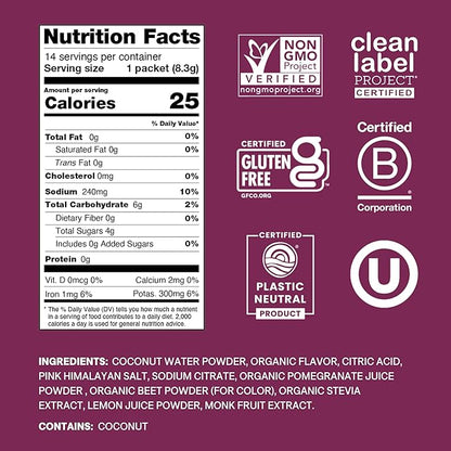 Cure Hydration | Plant-Based Electrolyte Drink Mix | No Added Sugar | FSA-HSA | - Image 2