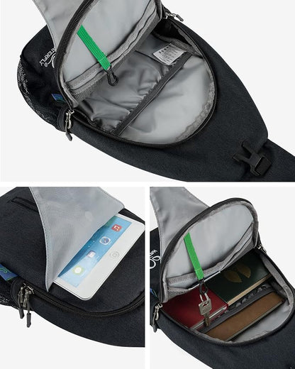 WATERFLY Small Hiking Sling Bag: Crossbody Sling Backpack Chest Bag Daypack - Image 5