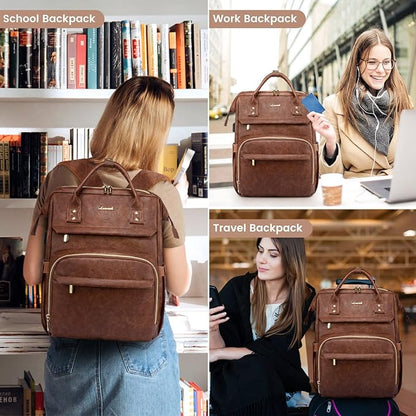 LOVEVOOK Leather Laptop Backpacks - Image 6