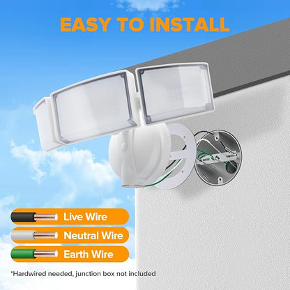 LUTEC 75W 8000LM Dusk to Dawn Outdoor Lighting, LED Flood Light Outdoor - Image 5