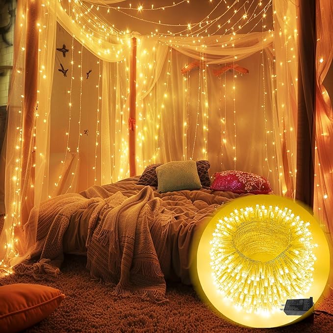 66FT 200LED Christmas String Lights Outdoor/Indoor, Extendable Twinkle Fairy - Image 3