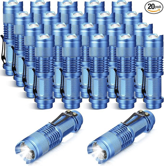 Fumete 20 Pieces LED Flashlight Mini 3 Mode Tactical Torch Small Water by Fumete