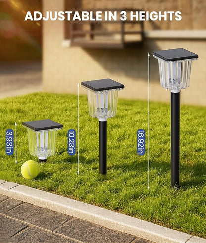 Upgraded Solar Lights Outdoor Waterproof 6 Pack, Adjustable Warm&Cool White - Image 6