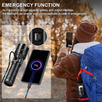 Rechargeable Flashlights 100000 High Lumens, Long Range 5000ft, Super Bright - Image 7