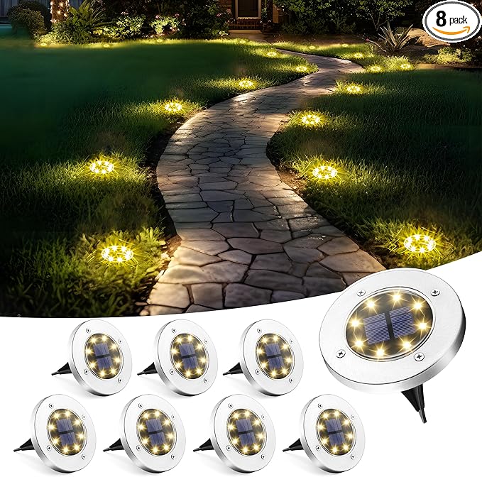 SOLPEX Solar Lights Outdoor Waterproof, 8 Pack Solar Ground Lights, Solar by Solpex