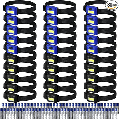 Macarrie 30 Pcs LED Headlamp Flashlight by Macarrie